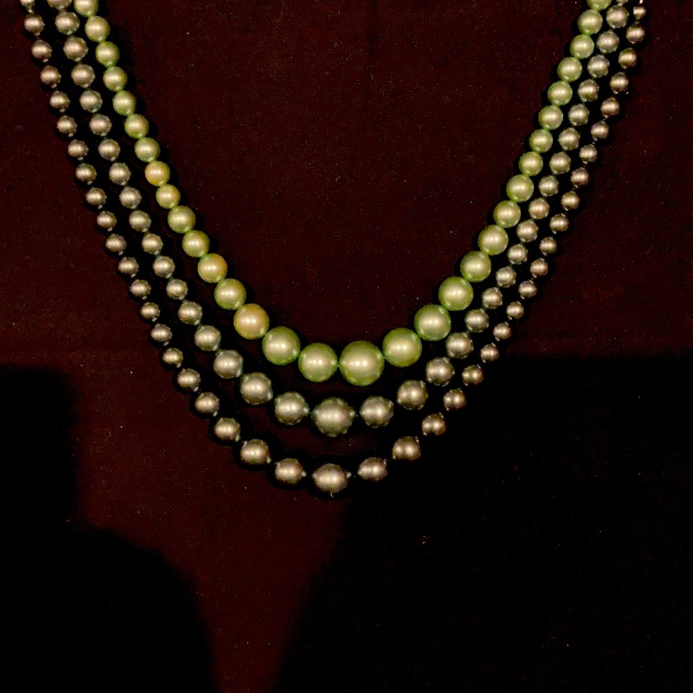 Dark Green with light Green Ball Necklace